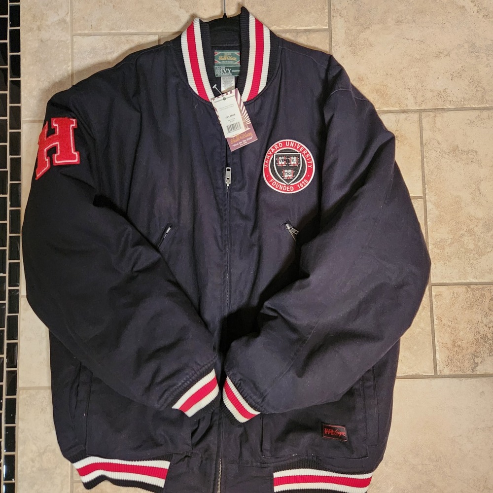 Stall & Dean Harvard Varsity Bomber Jacket Mens 2XL NWT Ivy League Streetwear